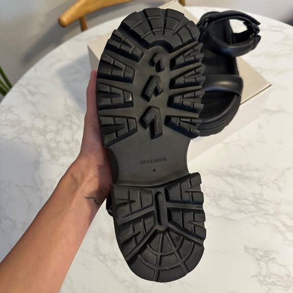 ALLSAINTS HELIUM LEATHER SANDALS, Size US 9, EU 39 - Picture 8 of 14